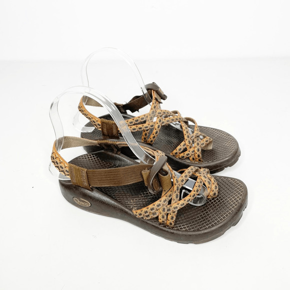 Chaco ZX/2 Unaweep Sandals Brown Orange Strappy Sport Hiking Slingback WOMENS 6 - Picture 2 of 6